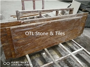 Gold Travertine Vanity Tops / Custom Vanity Tops / Bathroom Vanity Tops