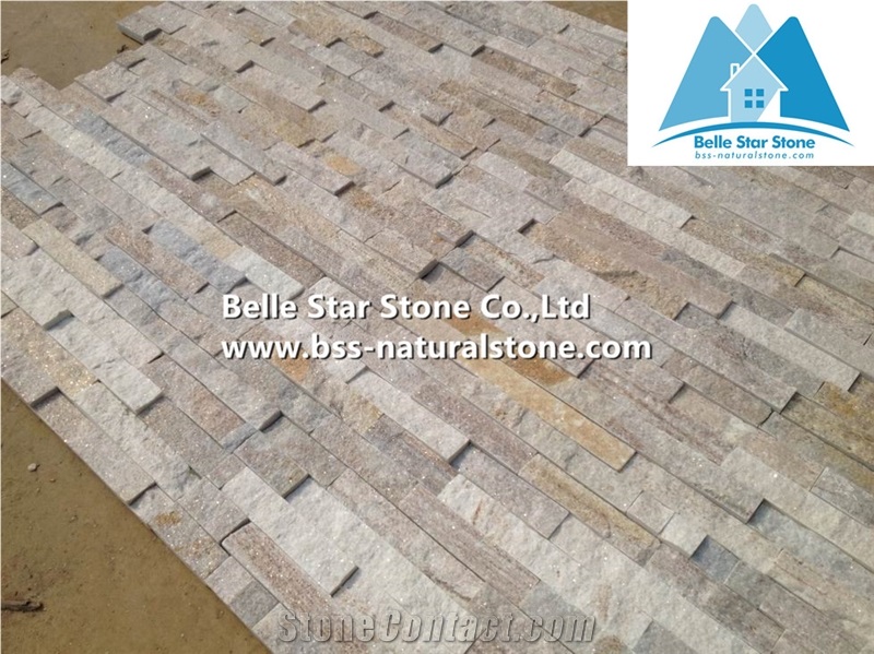 Beige Quartzite Stacked Stone,Silver Quartzite Ledgestone,Outdoor Culture Stone,Natural Z Clad Stone Cladding,Indoor Wall Stone Panel,Real Stone Veneer,Quartzite Ledger Panels