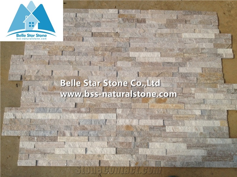 Beige Quartzite Stacked Stone,Silver Quartzite Ledgestone,Outdoor Culture Stone,Natural Z Clad Stone Cladding,Indoor Wall Stone Panel,Real Stone Veneer,Quartzite Ledger Panels