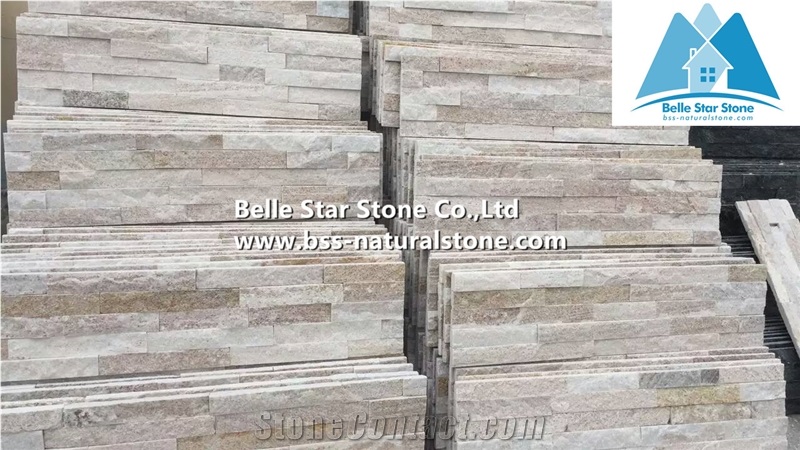 Beige Quartzite Stacked Stone,Silver Quartzite Ledgestone,Outdoor Culture Stone,Natural Z Clad Stone Cladding,Indoor Wall Stone Panel,Real Stone Veneer,Quartzite Ledger Panels