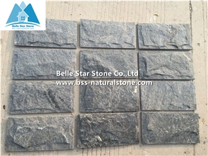 Black Quartzite Mushroom Stone,Natural Gate Column Cladding Stone,Quartzite Mushroom Wall Cladding,Pillar Mushroom Wall