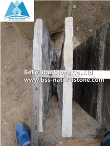 Black Quartzite Mushroom Stone,Natural Gate Column Cladding Stone,Quartzite Mushroom Wall Cladding,Pillar Mushroom Wall