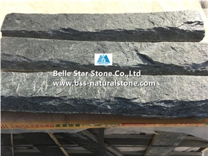 Black Quartzite Wainscot,Quartzite Waistline,Natural Line Stone Of a Lower Part Wall,Black Quartzite Skirtings,Natural Stone Bullnose Moldings,Black Quartzite Liners,Black Stone Borders