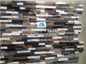 Black Quartzite White Quartzite Grey Slate Tiger Skin Yellow Slate Culture Stone,Natural Stacked Stone,Stone Wall Panel,Multicolor Ledgestone,Z Clad Stone Cladding,Real Stone Veneer,Fireplace Wall