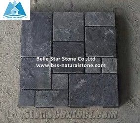 Black Riven Slate Mosaic,Charcoal Grey Split Face Slate Wall Mosaic,Carbon Black Slate Floor Mosaic,Dark Grey Mosaic Pattern,Black Brick Mosaic,Natural Stone Mosaic,Slate Mosaic Tiles,Interior Mosaic