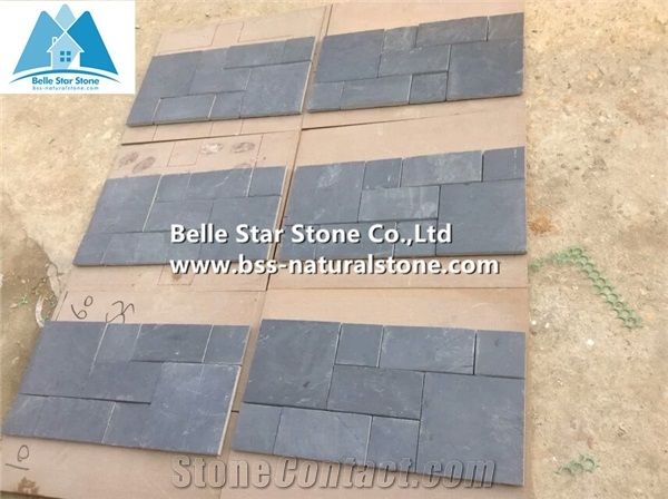 Black Riven Slate Mosaic,Charcoal Grey Split Face Slate Wall Mosaic,Carbon Black Slate Floor Mosaic,Dark Grey Mosaic Pattern,Black Brick Mosaic,Natural Stone Mosaic,Slate Mosaic Tiles,Interior Mosaic