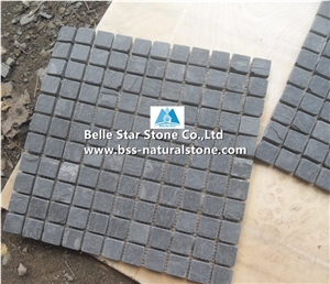 Black Riven Slate Mosaic,Slate Stone Wall Mosaic,Charcoal Split Face Slate Mosaic Pattern,Carbon Black Slate Floor Mosaic,Natural Stone Mosaic Tiles,Interior Wall Tile Mosaic,Black Mosaic Wall Stone