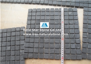 Black Riven Slate Mosaic,Slate Stone Wall Mosaic,Charcoal Split Face Slate Mosaic Pattern,Carbon Black Slate Floor Mosaic,Natural Stone Mosaic Tiles,Interior Wall Tile Mosaic,Black Mosaic Wall Stone