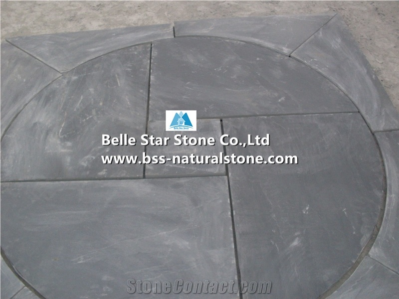 Black Riven Slate Patio Pavers,Charcoal Grey Split Face Slate Paving Sets,Carbon Black Slate Walkway Pavers,Black Slate Medallion,Slate Courtyard Stone Pavers,Garden Stone Pavement,Landscaping Floor