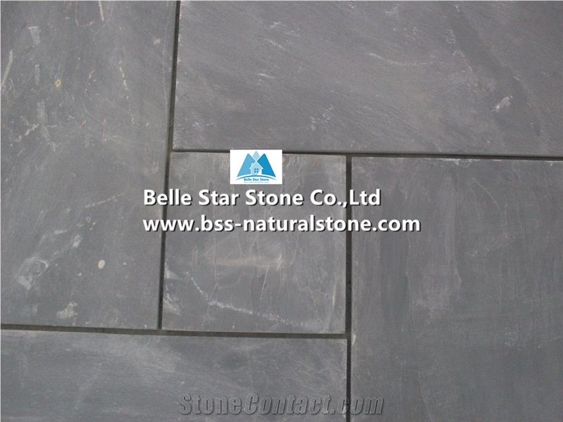 Black Riven Slate Patio Pavers,Charcoal Grey Split Face Slate Paving Sets,Carbon Black Slate Walkway Pavers,Black Slate Medallion,Slate Courtyard Stone Pavers,Garden Stone Pavement,Landscaping Floor