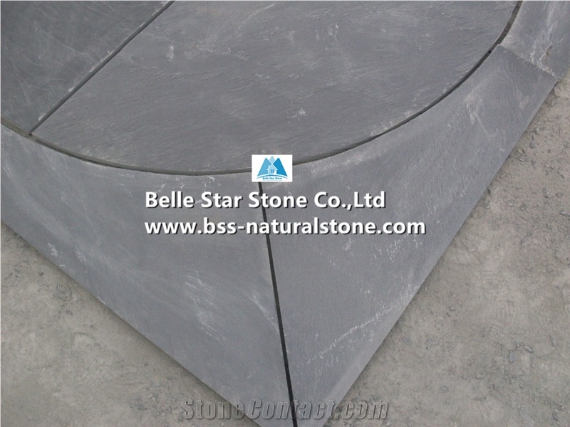 Black Riven Slate Patio Pavers,Charcoal Grey Split Face Slate Paving Sets,Carbon Black Slate Walkway Pavers,Black Slate Medallion,Slate Courtyard Stone Pavers,Garden Stone Pavement,Landscaping Floor