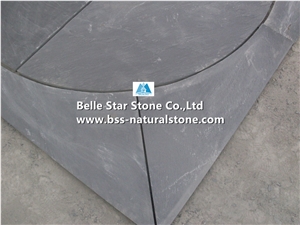 Black Riven Slate Patio Pavers,Charcoal Grey Split Face Slate Paving Sets,Carbon Black Slate Walkway Pavers,Black Slate Medallion,Slate Courtyard Stone Pavers,Garden Stone Pavement,Landscaping Floor