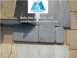 Black Riven Slate Tumbled Stone,Charcoal Grey Split Face Slate Tumbled Paving Sets,Carbon Black Slate Tumbled Driveway,Tumbled Slate Pavers,Tumbled Stone Patios,Tumbled Slate Walkway Pavement