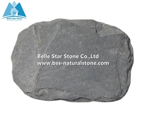 Black Slate Stepping Stone, Slate Garden Stepping Pavements, Slate Stepping Paving Sets, Slate Patio Pavers,Landscaping Stone Pavers,Split Face Slate Walkway Pavers,Charcoal Grey Slate Paving Stone