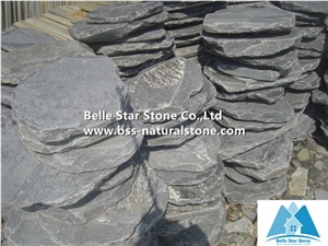 Black Slate Stepping Stone, Slate Garden Stepping Pavements, Slate Stepping Paving Sets, Slate Patio Pavers,Landscaping Stone Pavers,Split Face Slate Walkway Pavers,Charcoal Grey Slate Paving Stone