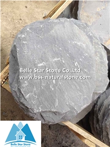 Black Slate Stepping Stone, Slate Garden Stepping Pavements, Slate Stepping Paving Sets, Slate Patio Pavers,Landscaping Stone Pavers,Split Face Slate Walkway Pavers,Charcoal Grey Slate Paving Stone