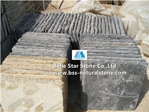 Black Split Face Slate Wall Caps,Charcoal Grey Slate Gate Pillars Caps,Carbon Black Slate Gate Post Caps,Natural Stone Wall Top Stone,Black Column Top Stone,Slate Pillar Top Stone,Slate Wall Coping