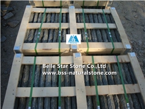 Black Split Face Slate Wall Caps,Charcoal Grey Slate Gate Pillars Caps,Carbon Black Slate Gate Post Caps,Natural Stone Wall Top Stone,Black Column Top Stone,Slate Pillar Top Stone,Slate Wall Coping