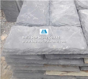 Black Split Face Slate Wall Caps,Charcoal Grey Slate Gate Pillars Caps,Carbon Black Slate Gate Post Caps,Natural Stone Wall Top Stone,Black Column Top Stone,Slate Pillar Top Stone,Slate Wall Coping