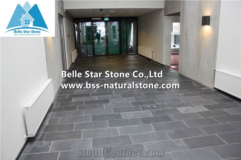 China Black Riven Slate Tiles,Charcoal Grey Split Face Slate Paving Stones,Carbon Black Slate Floor Tiles,Slate Patio Stones,Black Slate Pavers,Natural Stone Pavers
