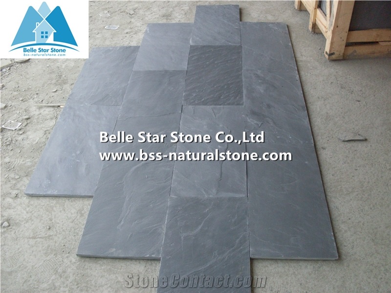 China Black Riven Slate Tiles,Charcoal Grey Split Face Slate Paving Stones,Carbon Black Slate Floor Tiles,Slate Patio Stones,Black Slate Pavers,Natural Stone Pavers