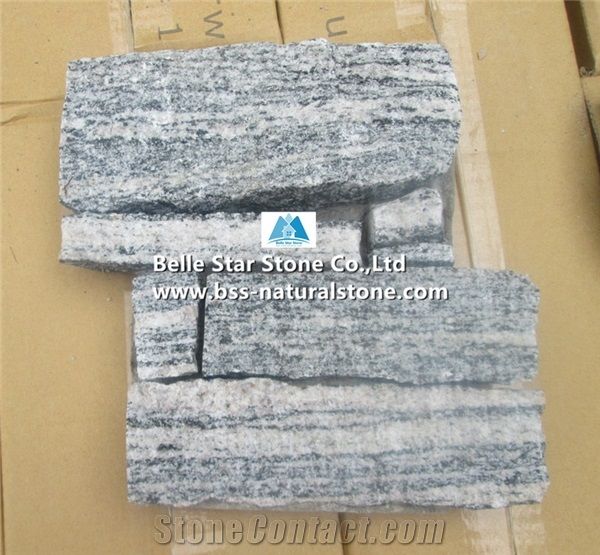 China Clouds Granite Stacked Stone,Grey Cloud Granite Stone Cladding,Silver Cloud Granite Ledgestone,Cloudy Grey Granite Culture Stone,Silver Clouds Granite Ledger Panels,Natural Clouds Granite Stone
