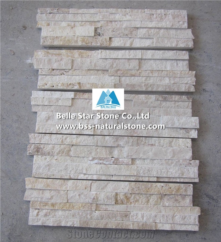 China Travertine Culture Stone,Beige Travertine Z Clad Stone Cladding,Natural Travertine Stacked Stone,Split Face Travertine Ledgestone,Real Travertine Stone Panels,Yellow Travertine Stone Veneer