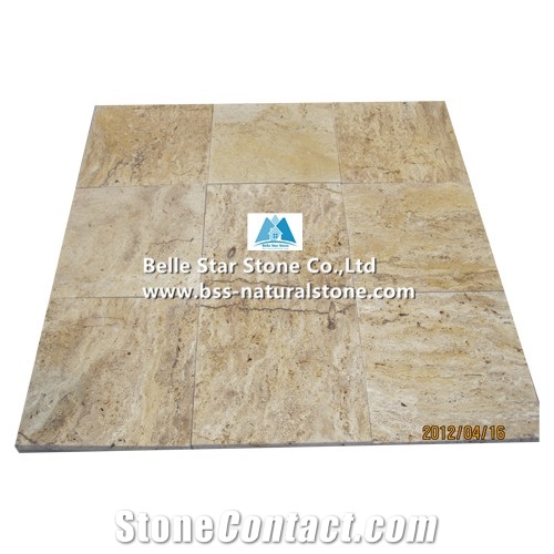 China Yellow Travertine Tiles,Travertine French Pattern,Natural Travertine Slabs,Brushed Travertine Patio Stones,Travertine Paving Stones,Polished Travertine Wall Tiles,Honed Travertine Pavers