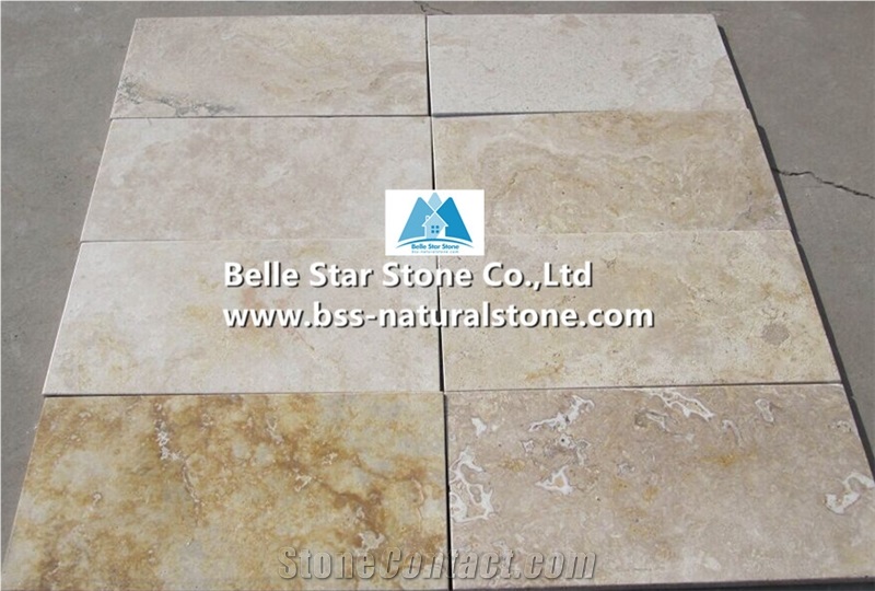Chinese Beige Travertine Tiles,Brushed Travertine Floor Tiles,Honed Beige Travertine Patio Stones,Polished Travertine Wall Tiles,Beige Filled Holes Travertine Pattern,Natural Travertine Stone Pavers