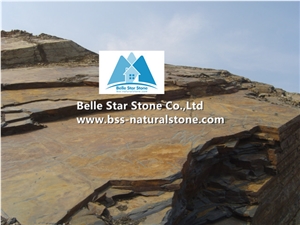 Chinese Multicolor Riven Slate Random Flagstone,Rusty Split Face Slate Irregular Flagstone,Copper Rust Slate Crazy Stone,Autumn Rose Flagstone Patio,Multicolour Slate Flagstone Walkway Pavers