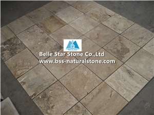 Chinese Variegation Travertine Tiles,Filled Holes Travertine Wall Tiles,Brushed Travertine Floor Tiles,Honed Travertine Paving Stone,Brown Coffee Travertine Patio Stones,China Travertine Pavers