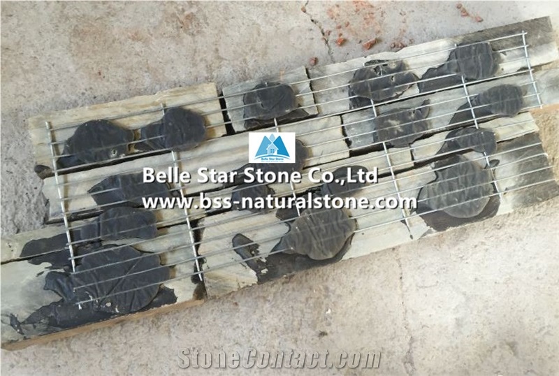 Cloudy Grey Quartzite Stone Cladding with Steel Wire Back,Silver Clouds Quartzite Culture Stone,Grey Cloud Stacked Stone,Natural Clouds Quartzite Ledgestone,Real Stone Veneer,Thick Stone Panel
