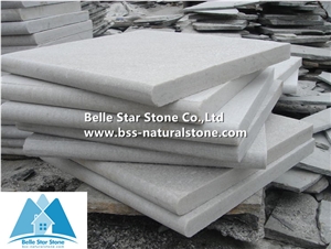 Flamed Face Snow White Quartzite Pool Coping Stone,Super White Quartzite Pool Siding Stone,White Quartzite Floor Tiles,Natural Paving Stone,Outdoor White Patio Stone,Quartzite Pavers