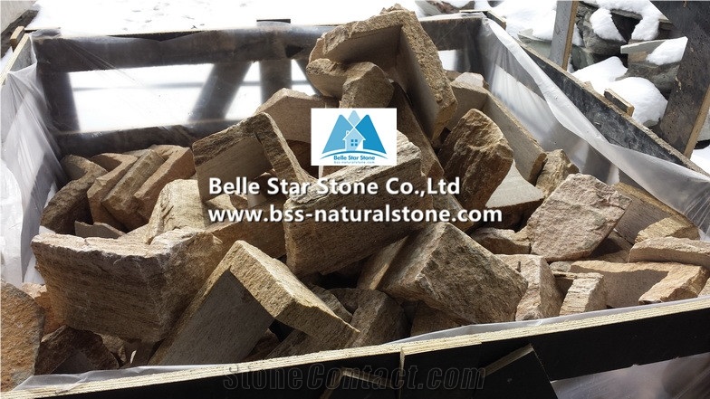 Golden Yellow Quartzite Fieldstone,Quartzite Thin Ledgestone,Real Field Stone Veneer,Yellow Loose Veneer,Natural Loose Stone,Loose Ledgestone,Yellow L Corner Stone,Yellow Quoins,Landscaping Stones