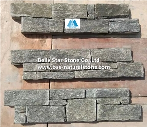 Green Quartzite Cemented Stacked Stone,Quartzite Z Clad Stone Cladding with Concrete Back,Green Stone Panel,Quartzite Ledgestone,Natural Ledger Panels,Green Stone Veneer,Quartzite Culture Stone