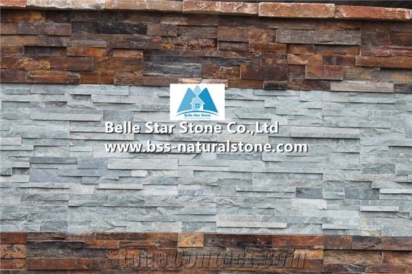 Green Split Face Slate Culture Stone,Slate Stacked Stone,Natural Stone Panel,Green Thin Stone Veneer,Real Stone Cladding,Slate Ledgestone,Slate Ledger Panels,Porches Stone Panel,Building Wall Cladding