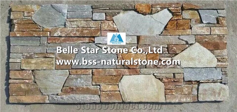 Grey Back Oyster Slate Cemented Ledgestone,Mixed Colors Slate Culture Stone with Concrete Back,Grey/Charcoal Grey/White Gold Stacked Stone,Natural Z Clad Stone Cladding,Slate Stone Wall Panel