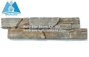 Grey Slate Cemented Z Clad Stone Cladding,Natural Stacked Stone,Grey Culture Stone Veneer,Exterior Wall Ledgestone Panels,Pillar Wall Stone Panel