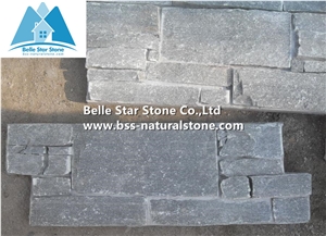 Grey Slate Cemented Z Clad Stone Cladding,Natural Stacked Stone,Grey Culture Stone Veneer,Exterior Wall Ledgestone Panels,Pillar Wall Stone Panel