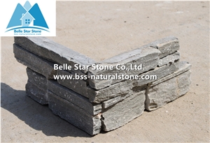 Grey Slate Cemented Z Clad Stone Cladding,Natural Stacked Stone,Grey Culture Stone Veneer,Exterior Wall Ledgestone Panels,Pillar Wall Stone Panel