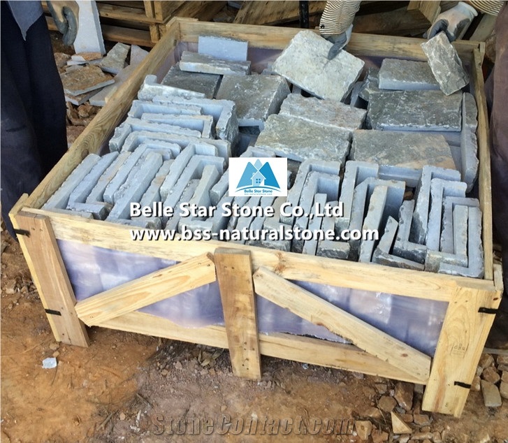 Grey Slate Fieldstone,Split Face Loose Ledgestone,Grey Field Stone Veneer,Random Landscaping Wall Stone,Building Wall Facades,Outdoor Wall Cladding,Natural Slate Loose Stone,Grey Corner Stone