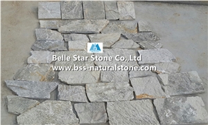 Grey Slate Fieldstone,Split Face Slate Loose Ledge Stone,Grey Random Stone,Natural Landscaping Wall Stone,Building Wall Facades,Slate Loose Pieces Wall Cladding,Grey Irregular Stone,L Corner Stone