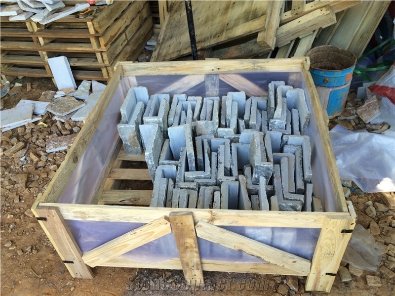 Grey Slate Fieldstone,Split Face Slate Loose Ledge Stone,Grey Random Stone,Natural Landscaping Wall Stone,Building Wall Facades,Slate Loose Pieces Wall Cladding,Grey Irregular Stone,L Corner Stone