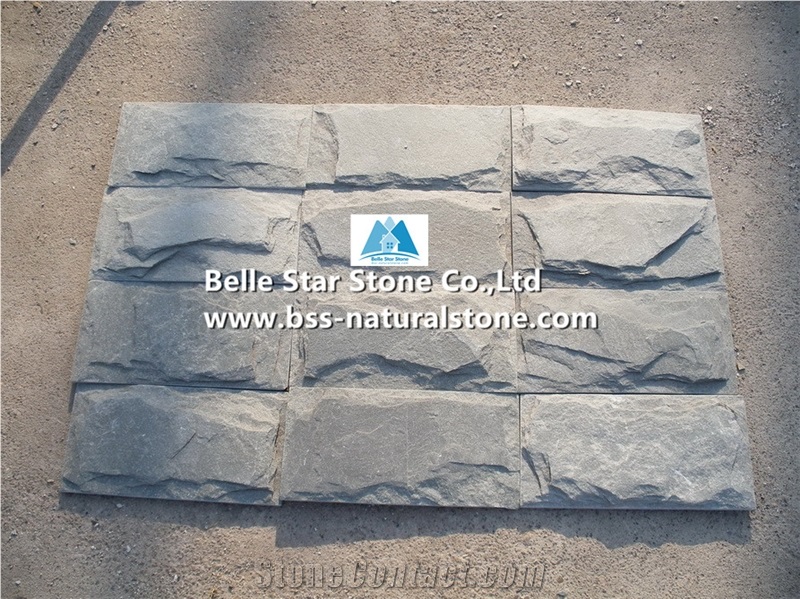 Grey Slate Mushroom Stones,Split Face Slate Mushroom Wall Cladding,P013 Mushroom Stone Tiles,Grey Pillar Mushroom Wall,Grey Split Face Slate Mushroom Landscaping Stones,Garden Wall Stone,Pillar Wall