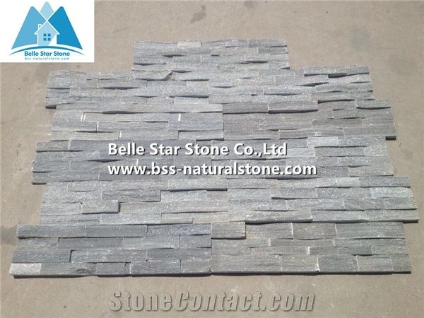Grey Split Face Slate Ledgestone,P013 Slate Rough Face Culture Stone,Slate Stacked Stone,Grey Z Clad Stone Cladding,Natural Ledger Panels,Real Stone Veneer,Grey Stone Wall Panels,Natural Wall Cladding