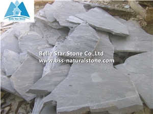 Grey Split Face Slate Random Flagstone,Riven Slate Irregular Flagstone,Grey Slate Crazy Stone,Natural Random Flagstone Patio,Grey Flagstone Wall,Flagstone Courtyard Pavers,Flagstone Walkway