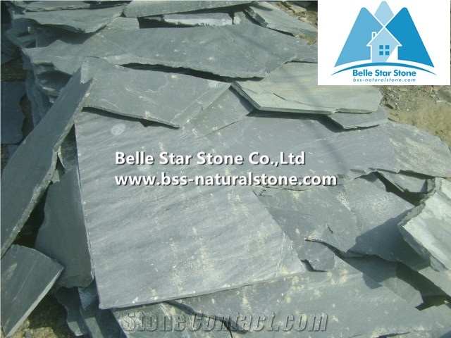 Grey Split Face Slate Random Flagstone,Riven Slate Irregular Flagstone,Grey Slate Crazy Stone,Natural Random Flagstone Patio,Grey Flagstone Wall,Flagstone Courtyard Pavers,Flagstone Walkway