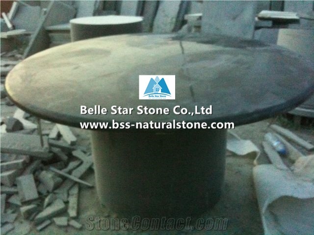 Honed Blue Limestone Table Tops,Blue Limestone Tables,Custom Made Blue Limestone Table Sets for Exterior Garden Furniture,Honed Blue Limestone Counter Tops,Blue Limestone Slabs,Honed Blue Limestone