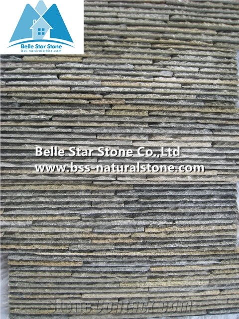 Multicolour Slate Mini Stacked Stone,Rusty Slate Waterfall Shape Ledgestone,Copper Rust Slate Mini Stone Panel,Autumn Rose Mini Culture Stone,Multicolor Slate Landscaping Stone Veneer