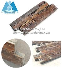Multicolour Slate Z Clad Stone Cladding,Rusty Slate Stacked Stone,Copper Rust Slate Cemented Culture Stone,Sunset Slate Ledgestone Panels,Autumn Rose Stone Panels,Wall Corner Stone,Natural Stone Venee